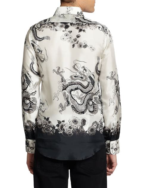 dolce gabbana dragon shirt|Dolce & Gabbana denim shirt.